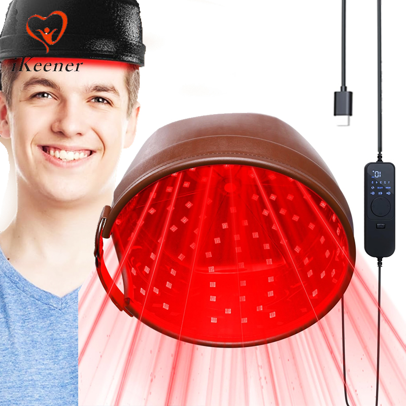 Hair Care Products - หมวกเลเซอร์กระตุ้นการงอกของเส้นผม 660nm 850nm บำบัดด้วยแสงสีแดง 120LEDs อุปกรณ์ปลูกผมสำหรับโรคผมร่วงจากภาวะซีบอร์เฮอิก