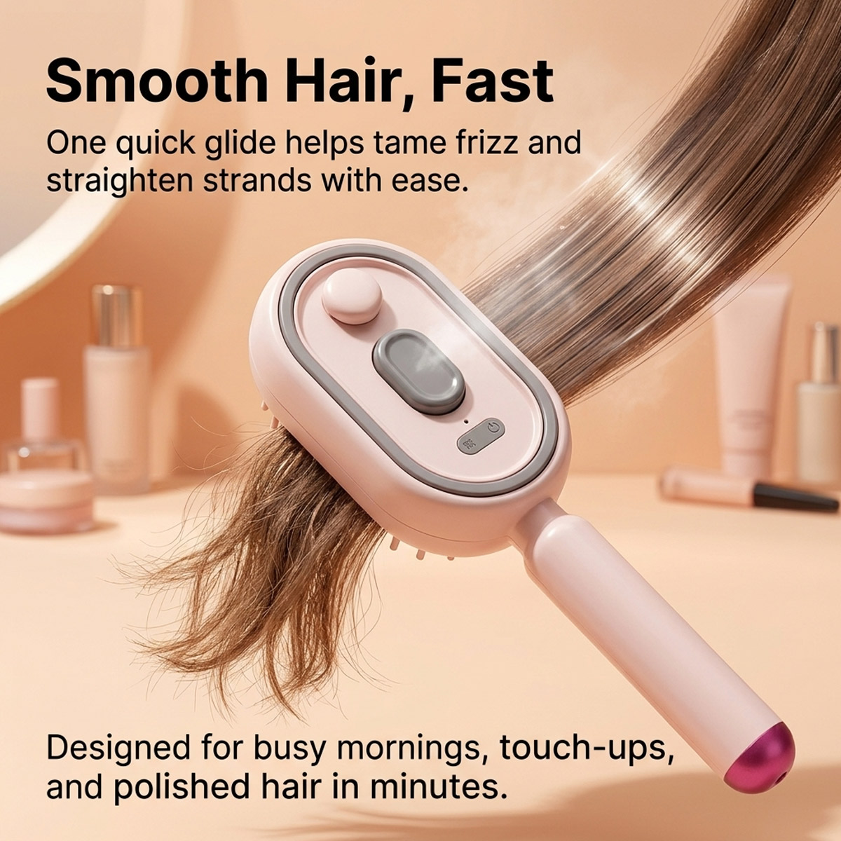 Hair Care Is Self Care - หวีไฟฟ้าทำความสะอาดตัวเองได้ พร้อมสเปรย์น้ำมันหอมระเหย นวดหนังศีรษะ สำหรับดูแลเส้นผมและจัดแต่งทรงผม ของขวัญสำหรับผู้หญิง