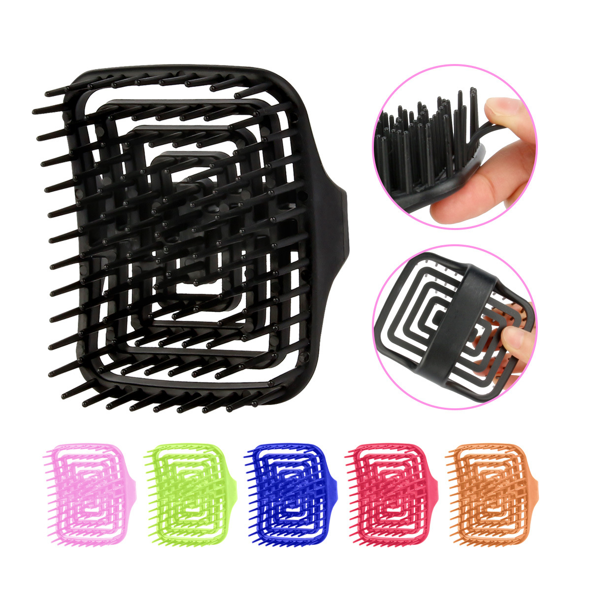 Hair Care Women - แปรงนวดหนังศีรษะ WANMEI - ทำความสะอาดล้ำลึกและขัดผิว, ดีไซน์ TPEE
