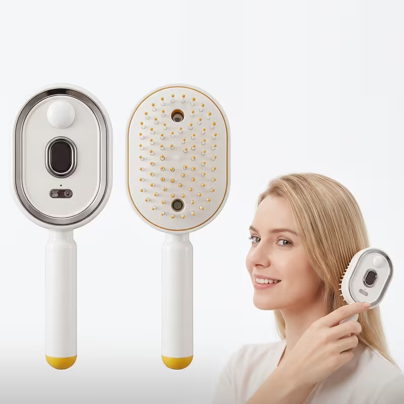 Hair Care Is Self Care - หวีนวดไฟฟ้าพร้อมระบบพ่นน้ำมันหอมระเหย บำรุงเส้นผมและช่วยสางผมให้ไม่พันกัน – ทำความสะอาดตัวเองได้ ป้องกันไฟฟ้าสถิต และไม่ทำให้ผมพันกัน