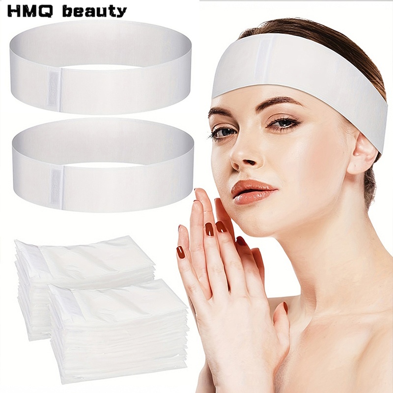 Hair Care Women - 100/50/10pcs Disposable Facial Headbands สปายืดไม่ทอ Facial