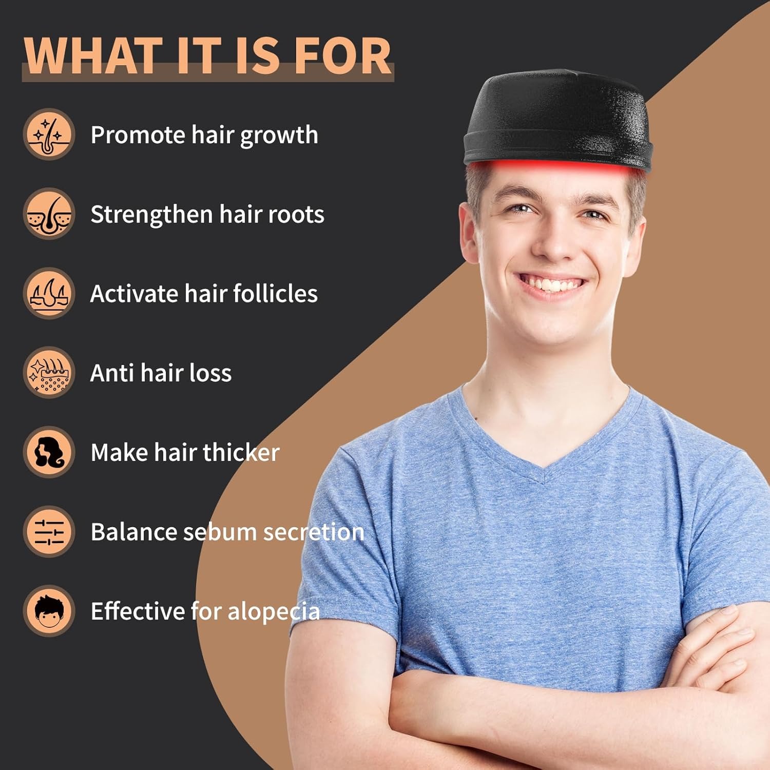 หมวกเลเซอร์กระตุ้นการงอกของเส้ - Hair Care Products บทวิจารณ์และราคา