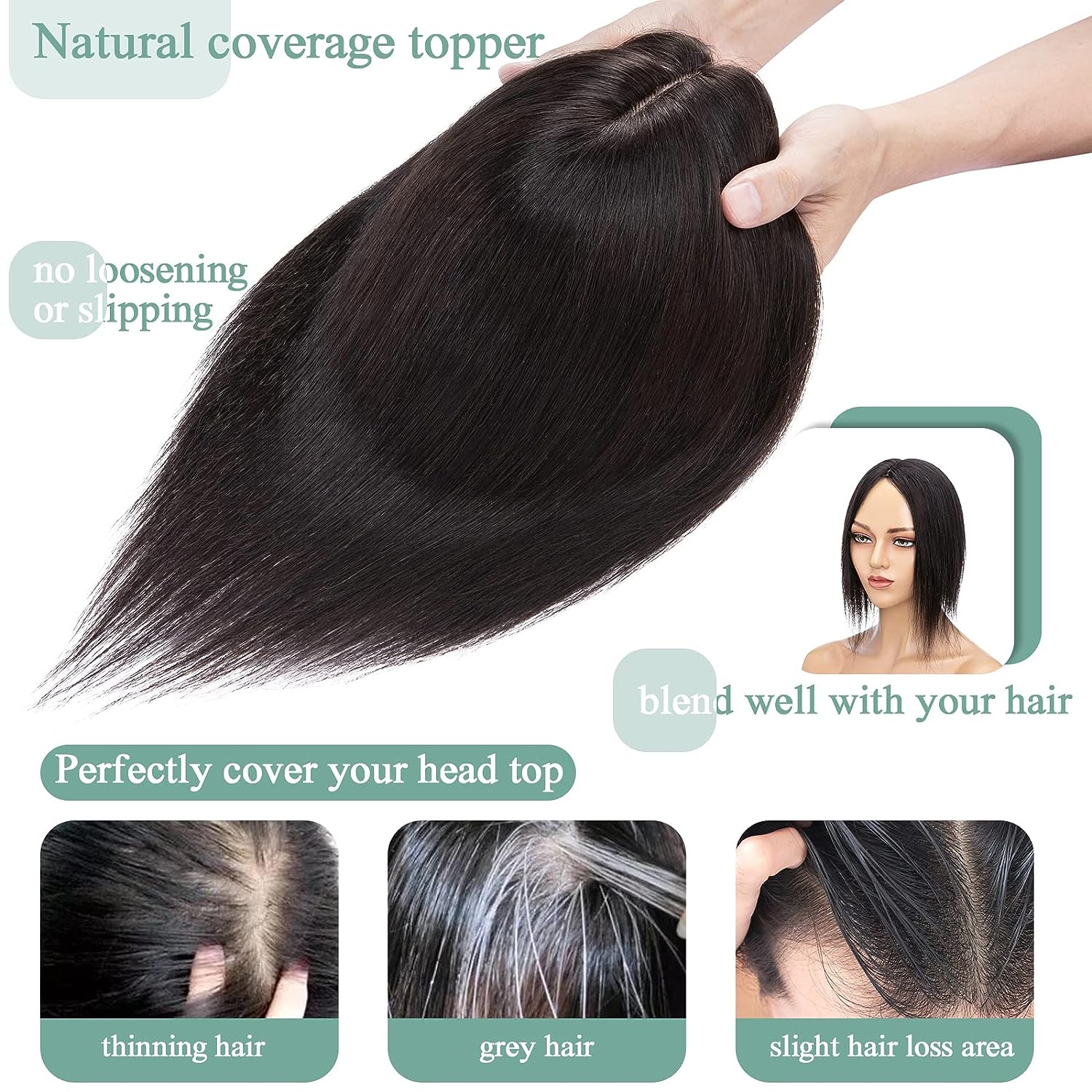 ท็อปเปอร์ผมแท้สำหรับผู้หญิง ผม - Hair Care Women บทวิจารณ์และราคา