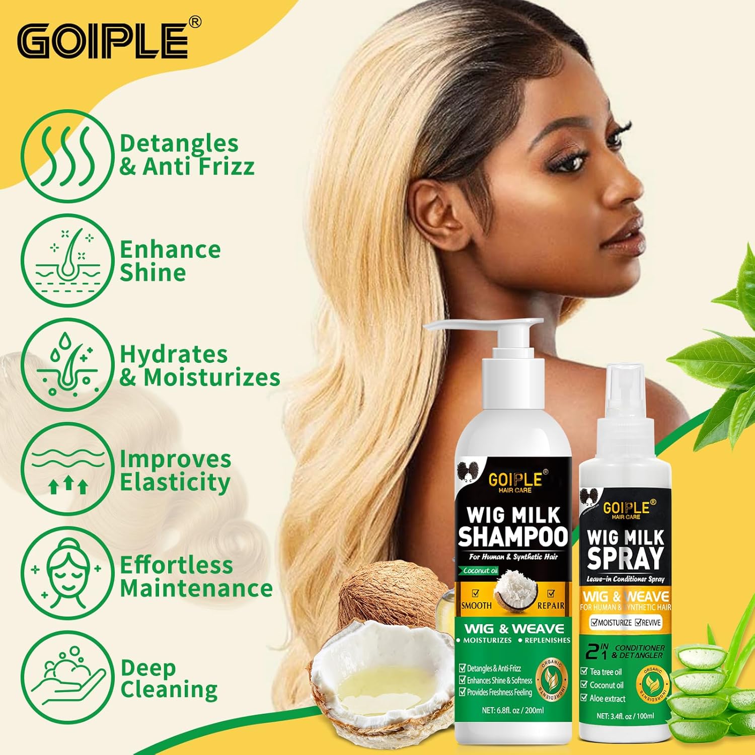 GOIPLE ชุดดูแลวิกผม 3 in 1 พร้ - Hair Care Women บทวิจารณ์และราคา