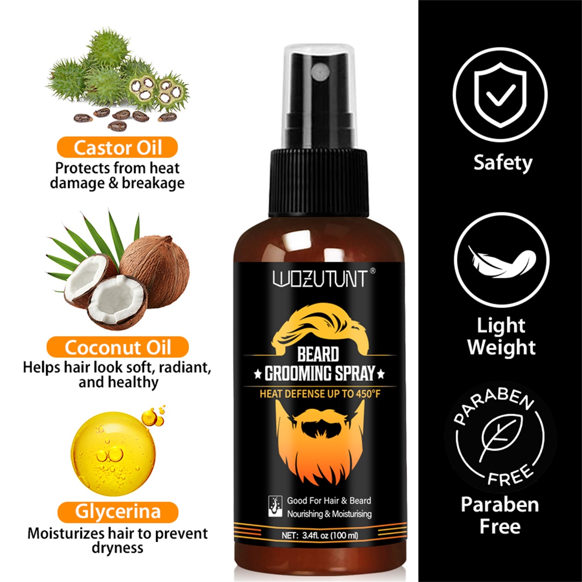สเปรย์บำรุงหนวดเครา ปกป้องเส้น - Hair Care Heat Protectant บทวิจารณ์และราคา