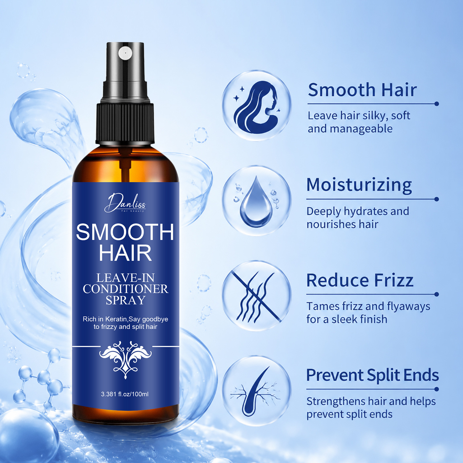 สเปรย์บำรุงผมแบบไม่ต้องล้างออก - Hair Care Heat Protectant บทวิจารณ์และราคา